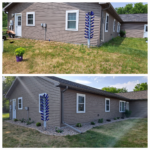 Before and after landscaping project by Garbers & Sons Eau Claire WI