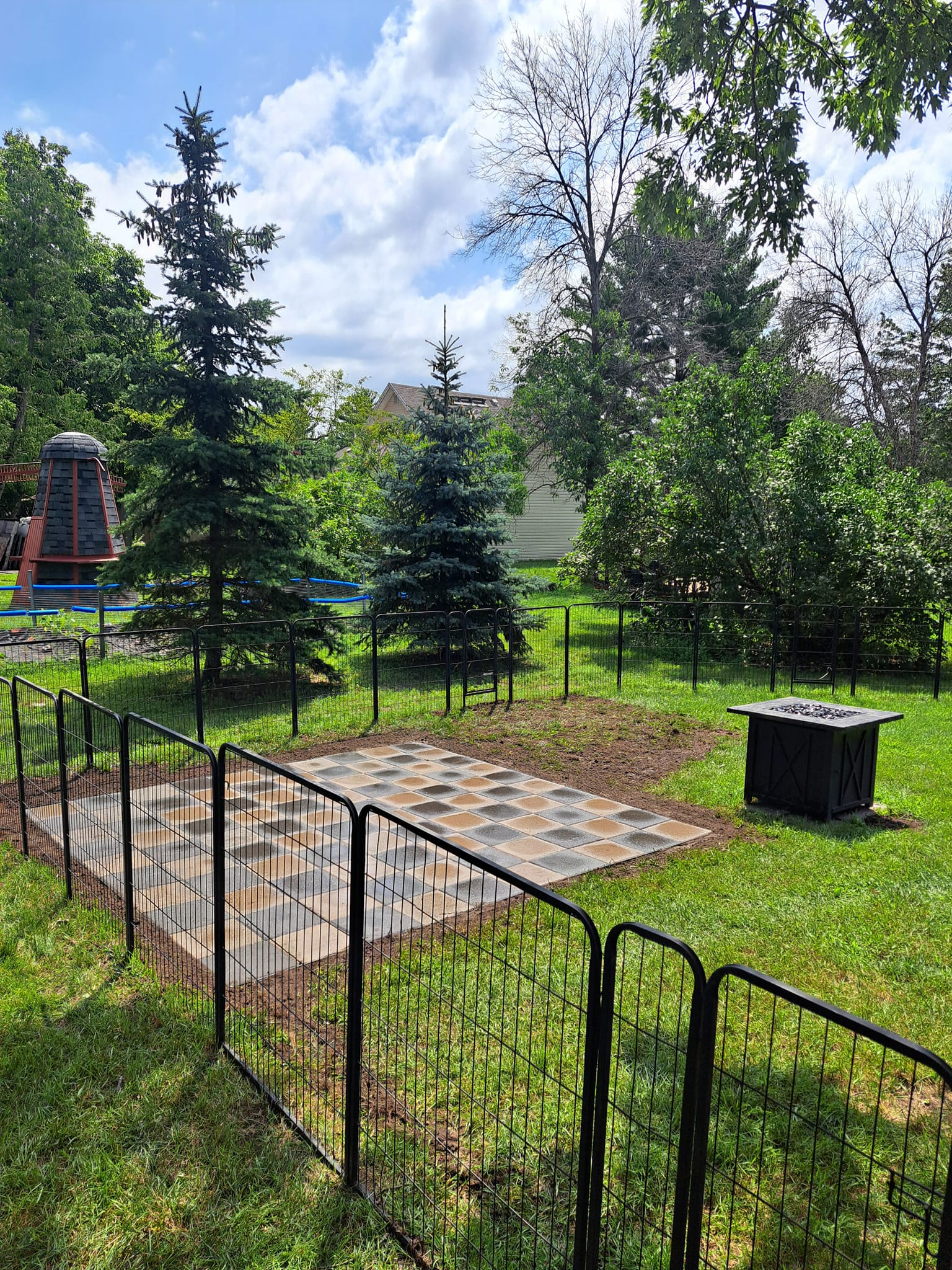 Backyard paver patio project by Garbers & Sons WI