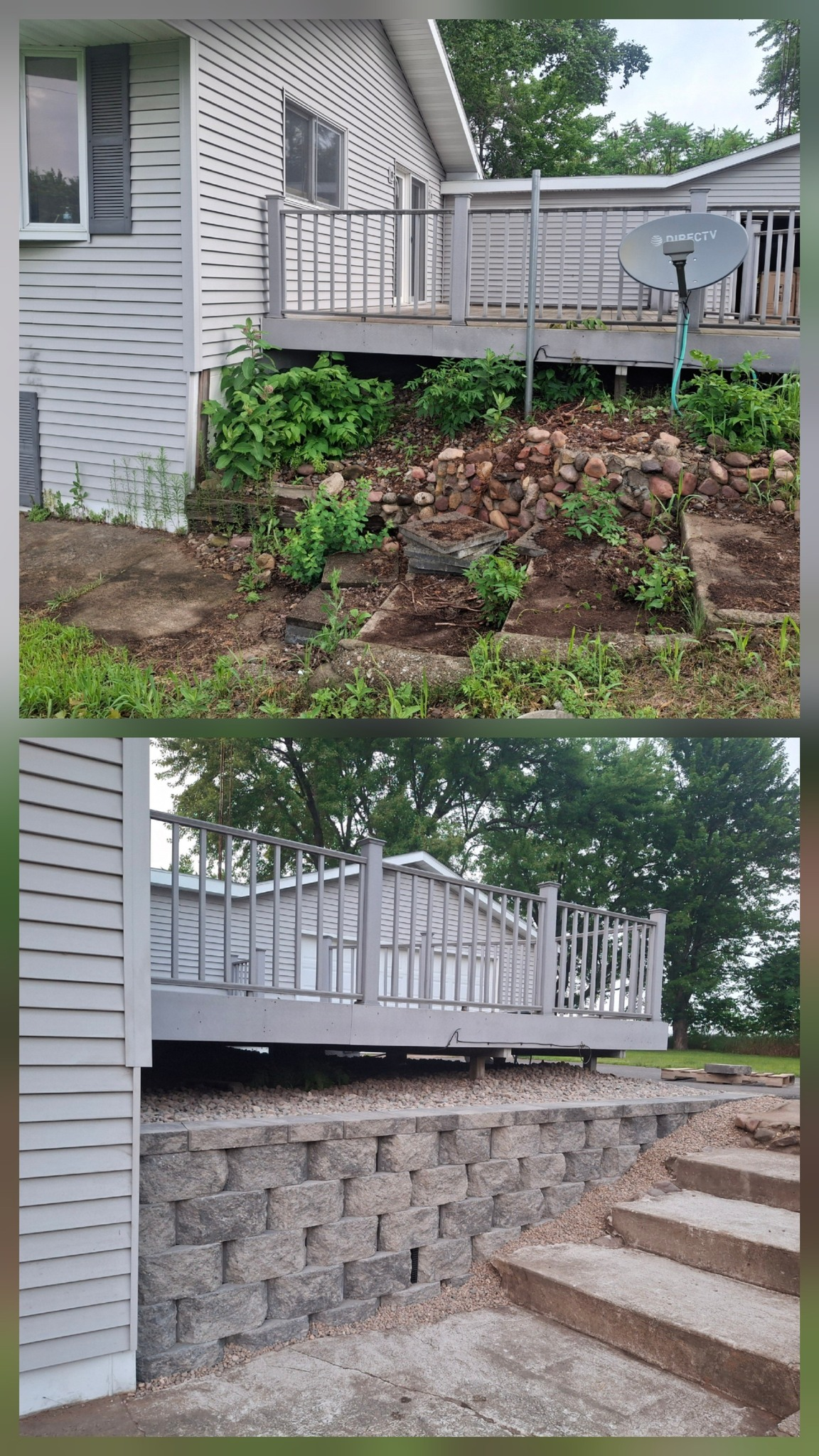 Retaining wall installation by Garbers & Sons Eau Claire WI