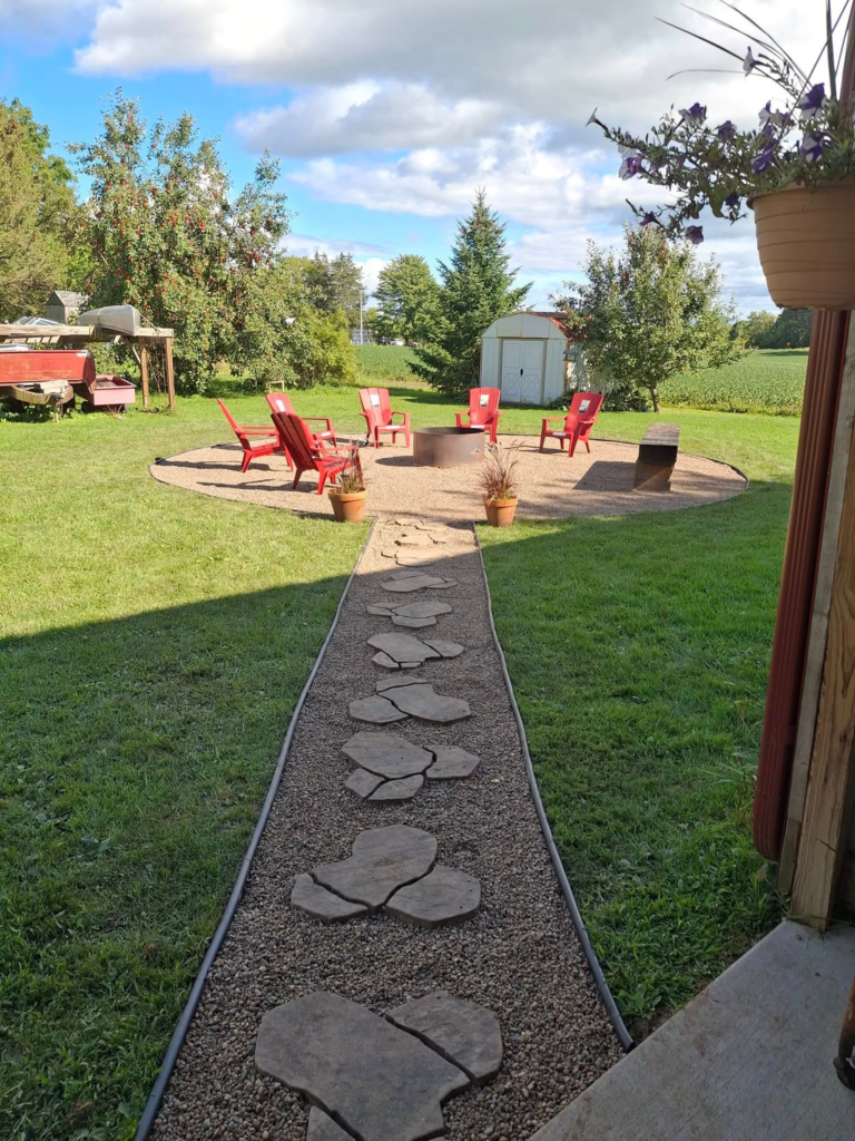 Paver walkway installation in Fairchild WI