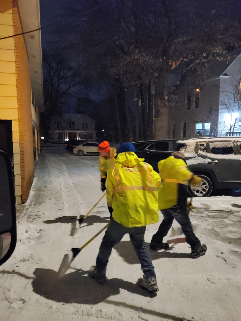 Snow shoveling