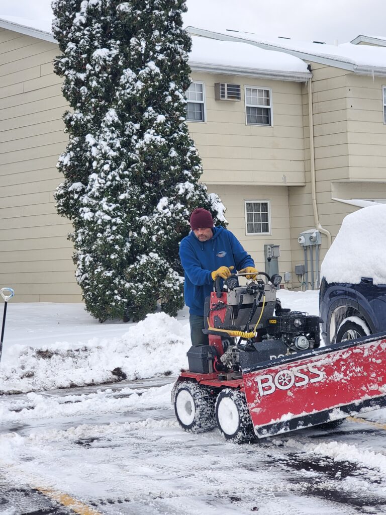 Snowrator plowing