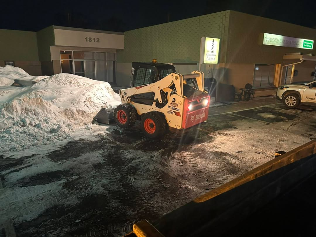 Snow pile relocation